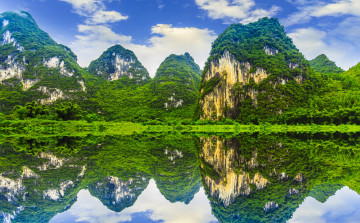 Картинка природа реки озера гора бамбук горы город парк фон вода пейзаж туризм река зеленый синий китай китайский лес путешествовать слон природный