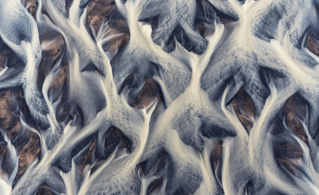 Обои картинки фото ледниковые реки исландии, природа, айсберги и ледники, панорама, лед, исландия, реки