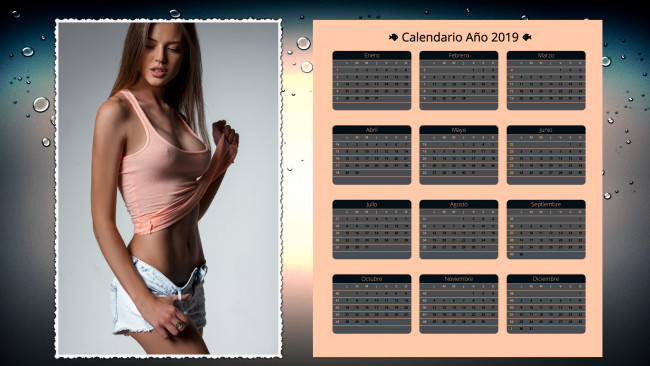 Обои картинки фото календари, девушки, шорты