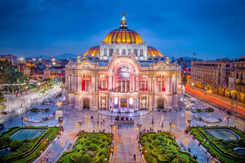 Картинка мехико города мехико+ мексика огни площадь город