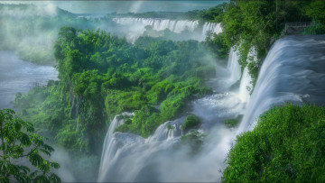 обоя природа, водопады, вид, водопад, nature, argentina, view, waterfall, аргентина