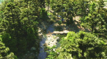 Картинка 3д графика nature landscape природа лес ручей