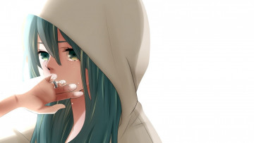 Картинка аниме vocaloid слезы девушка