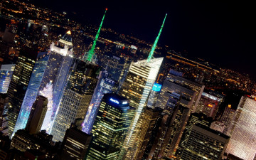Картинка new york city usa города нью йорк сша огни ночь