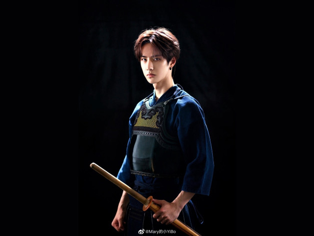 Обои картинки фото мужчины, wang yi bo, актер, певец, костюм, меч
