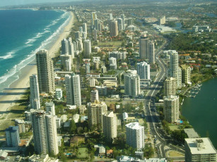Картинка западное золотое побережье австралии города панорамы