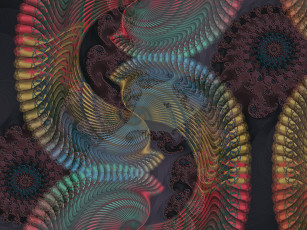 Картинка 3д графика fractal фракталы тёмный