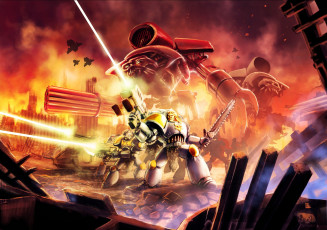 Картинка warhammer 40 000 видео игры 40k роботы фан-арт pierre loyvet