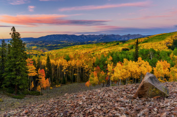 Картинка природа пейзажи горы лес осень