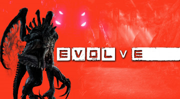 обоя видео игры, evolve, kraken, turtle, rock, studios, красный, фон, monster
