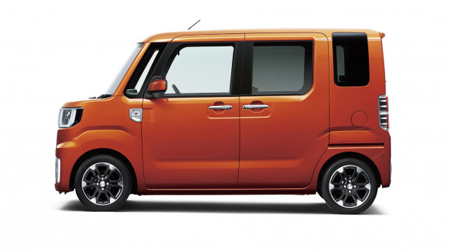 Обои картинки фото автомобили, daihatsu, оранжевый, 2014г, wake