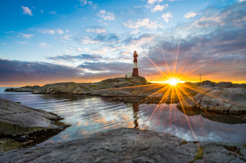 Картинка природа восходы закаты маяк побережье рассвет