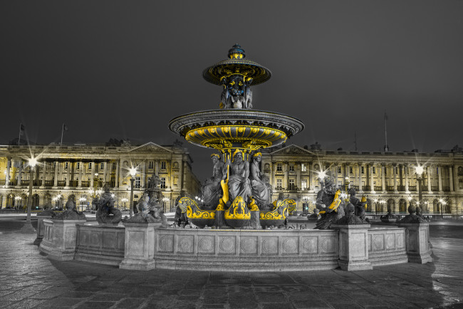 Обои картинки фото города, париж , франция, фонтан, площадь, музей