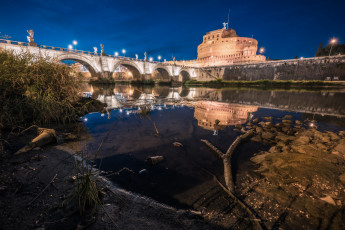 Картинка rome+-+castel+sant`angelo города рим +ватикан+ италия река мост замок