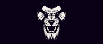 Картинка рисованное минимализм black lion white