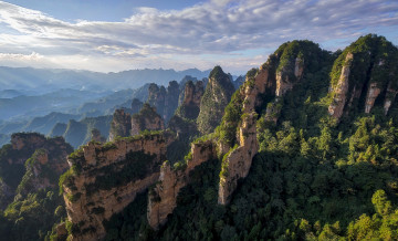 Картинка природа горы скалы китай хунань
