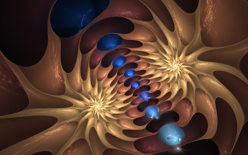 Картинка 3д+графика фракталы+ fractal капли цветы лепестки