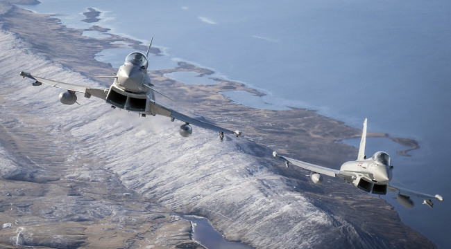 Обои картинки фото авиация, боевые самолёты, typhoon, самолёт