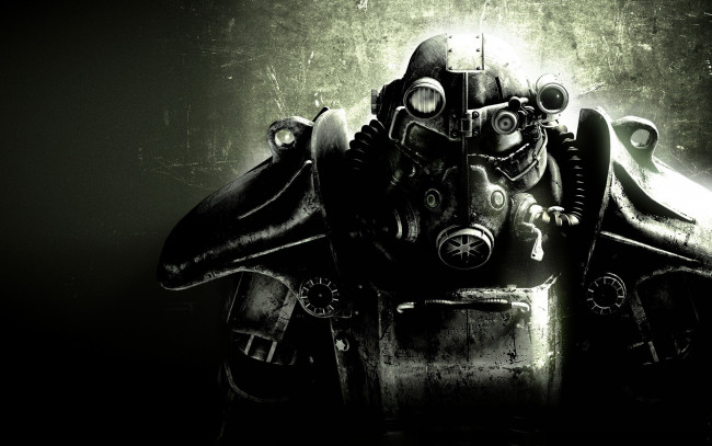 Обои картинки фото видео игры, fallout 3, экипировка, противогаз, броня