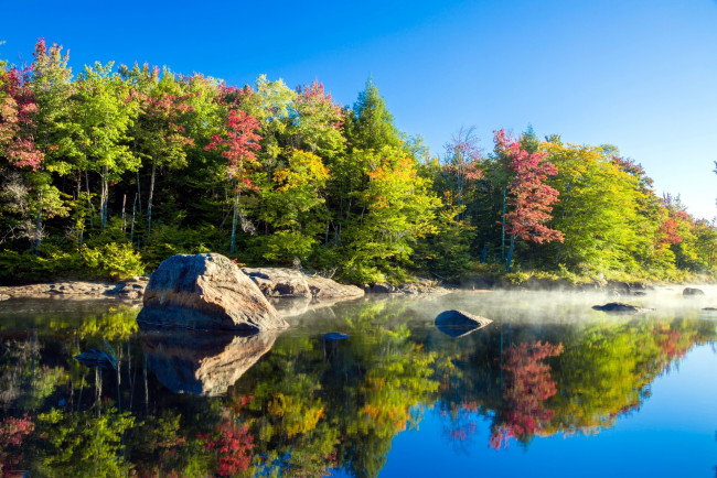 Обои картинки фото природа, реки, озера, камни, река, осень