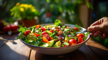 Картинка еда салаты +закуски овощной салат авокадо помидоры зелень