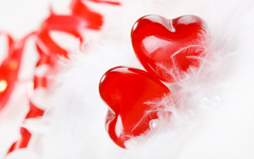 Картинка праздничные день+святого+валентина +сердечки +любовь сердечки пух