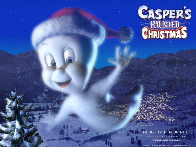 Обои картинки фото мультфильмы, casper`s, haunted, christmas