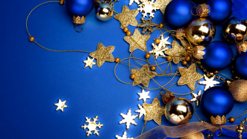 Картинка праздничные мишура гирлянды цветы щарики снежинки звёздочки