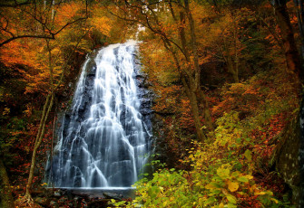 Картинка природа водопады водопад осень