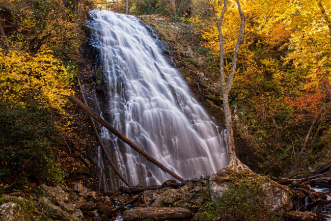 Обои картинки фото природа, водопады, осень, вода, поток