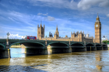 Картинка london города лондон+ великобритания здания мост река