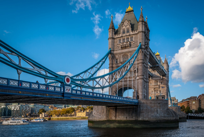 Обои картинки фото london tower bridge, города, лондон , великобритания, мост, река, здания