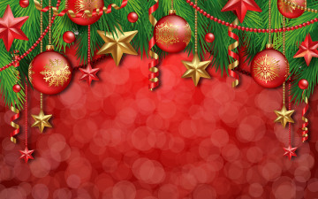 обоя праздничные, векторная графика , новый год, рождество, balls, decoration, christmas, merry, украшения, елка, шары, новый, год