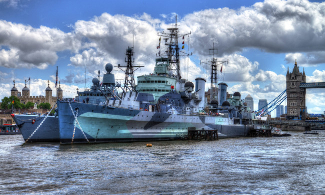 Обои картинки фото hms belfast london, корабли, крейсеры,  линкоры,  эсминцы, вмф