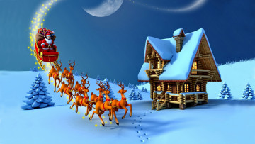 Картинка праздничные -+разное+ новый+год санта олени