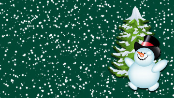 Картинка праздничные векторная+графика+ новый+год елка минимализм настроение праздник снеговик Ёлка снег зима новый год