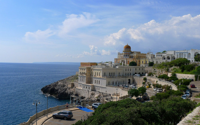 Обои картинки фото santa cesarea terme,  puglia,  italy, города, - панорамы, santa, cesarea, terme, puglia, italy