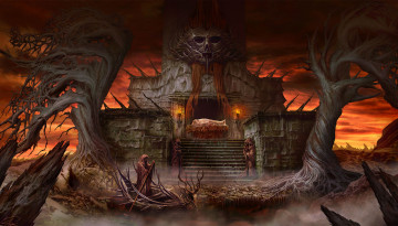 Картинка видео+игры tormentum+-+dark+sorrow существо лодка дерево фон замок