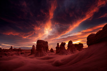 Картинка природа восходы закаты закат послесвечение драматический каньон скалы лето