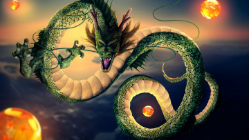 Картинка 3д+графика фантазия+ fantasy дракон шары