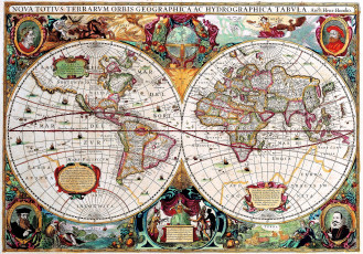 обоя разное, глобусы, карты, старинный, полушария, карта, мира