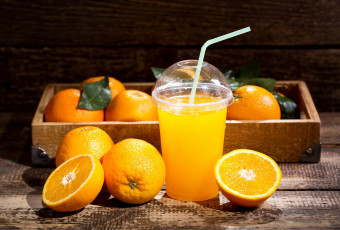 Картинка еда напитки +сок апельсины апельсиновый сок стакан ящик