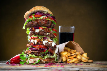 Картинка еда бутерброды +гамбургеры +канапе кола гамбургер картофель