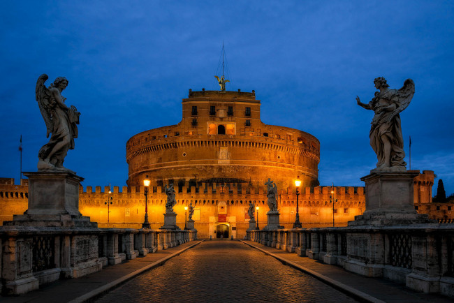 Обои картинки фото castel sant`angelo in rome, города, рим,  ватикан , италия, простор