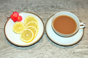 Картинка еда напитки +Чай лимон чай