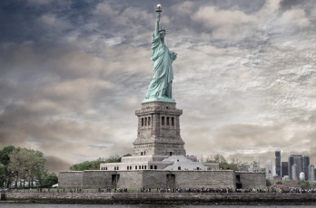 Картинка города -+памятники +скульптуры +арт-объекты new york статуя свобода