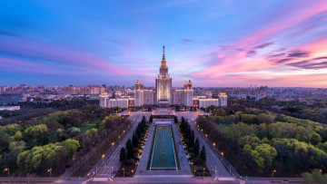Картинка города москва+ россия вузы столицы москва вечер мгу