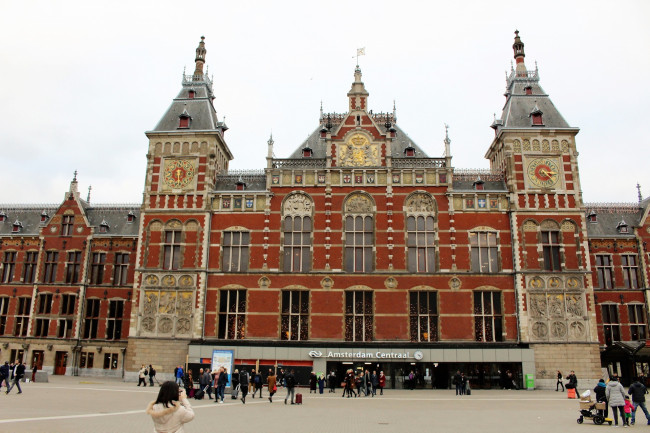 Обои картинки фото города, амстердам , нидерланды, вокзал