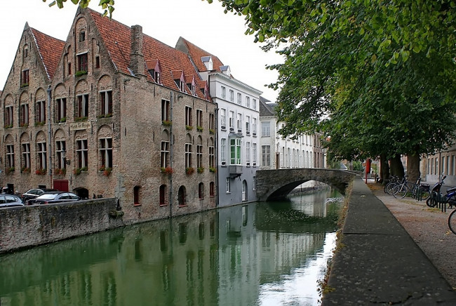Обои картинки фото города, брюгге , бельгия, канал
