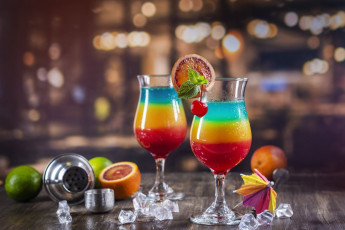 Картинка еда напитки +коктейль лед бокалы коктейль разноцветный